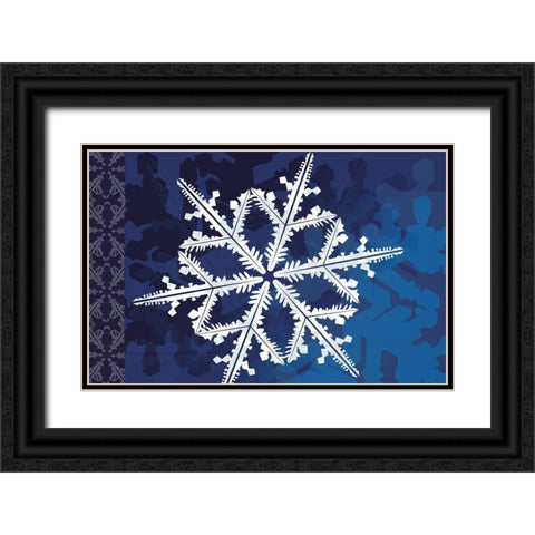 Cristal de Glace II Black Ornate Wood Framed Art Print with Double Matting by Art Licensing Studio