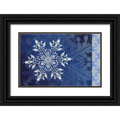 Cristal de Glace IV Black Ornate Wood Framed Art Print with Double Matting by Art Licensing Studio