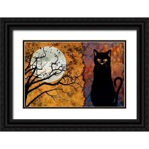 All Hallows Eve 1 Black Ornate Wood Framed Art Print with Double Matting by Art Licensing Studio