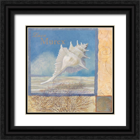 Ocean Beauties I Black Ornate Wood Framed Art Print with Double Matting by Art Licensing Studio