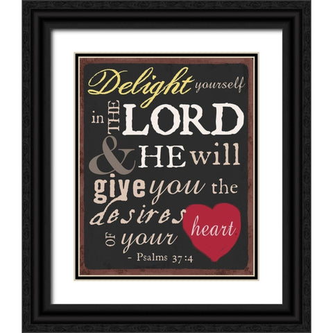 Psalm Saying I Black Ornate Wood Framed Art Print with Double Matting by Art Licensing Studio