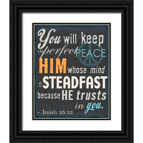 Psalm Saying II Black Ornate Wood Framed Art Print with Double Matting by Art Licensing Studio