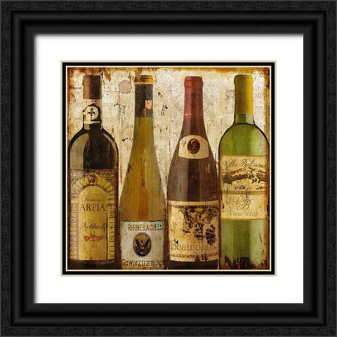 Wine Samples of Europe I Black Ornate Wood Framed Art Print with Double Matting by Art Licensing Studio