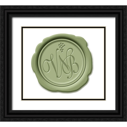 Wax Seal Verdot  Black Ornate Wood Framed Art Print with Double Matting by Art Licensing Studio