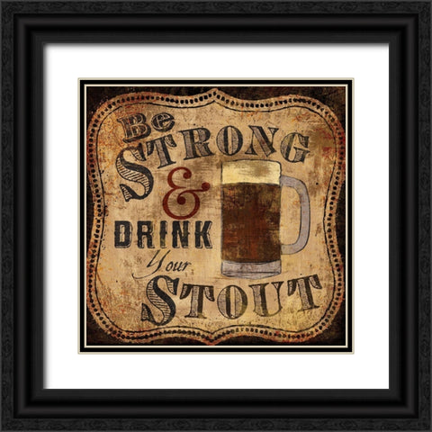 Strong and Stout Black Ornate Wood Framed Art Print with Double Matting by Art Licensing Studio