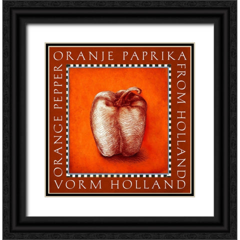 Vegetable Classics I Black Ornate Wood Framed Art Print with Double Matting by Art Licensing Studio