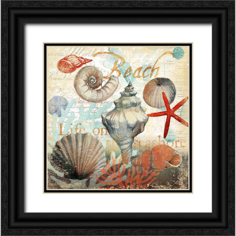 Shell Collector1 Black Ornate Wood Framed Art Print with Double Matting by Art Licensing Studio