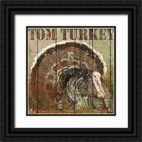 Open Season Turkey Black Ornate Wood Framed Art Print with Double Matting by Art Licensing Studio
