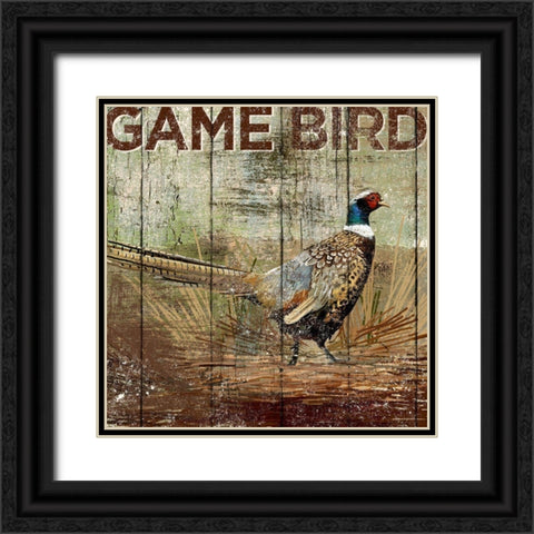 Open Season Pheasant Black Ornate Wood Framed Art Print with Double Matting by Art Licensing Studio