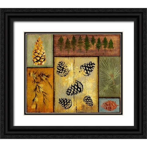 Pines and Oak I Black Ornate Wood Framed Art Print with Double Matting by Art Licensing Studio