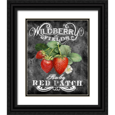 Wildberry Fields Black Ornate Wood Framed Art Print with Double Matting by Art Licensing Studio