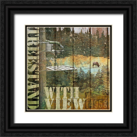 Stand With View Black Ornate Wood Framed Art Print with Double Matting by Art Licensing Studio