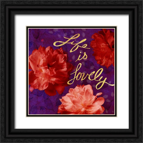 Flowersay 1 Black Ornate Wood Framed Art Print with Double Matting by Art Licensing Studio
