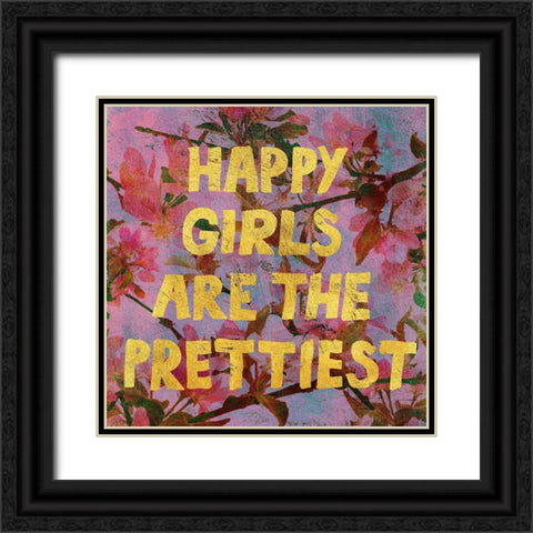 Flowersay 2 Black Ornate Wood Framed Art Print with Double Matting by Art Licensing Studio