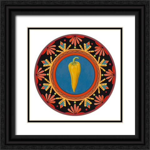 Talavera Tex-mex III Black Ornate Wood Framed Art Print with Double Matting by Art Licensing Studio