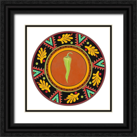 Talavera Tex-mex IV Black Ornate Wood Framed Art Print with Double Matting by Art Licensing Studio
