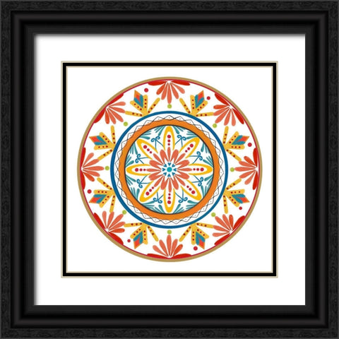 Talavera de Moda III Black Ornate Wood Framed Art Print with Double Matting by Art Licensing Studio