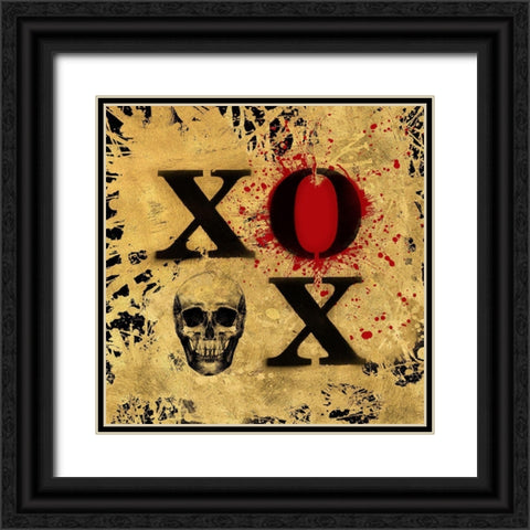 Heart of Gold V Black Ornate Wood Framed Art Print with Double Matting by Art Licensing Studio