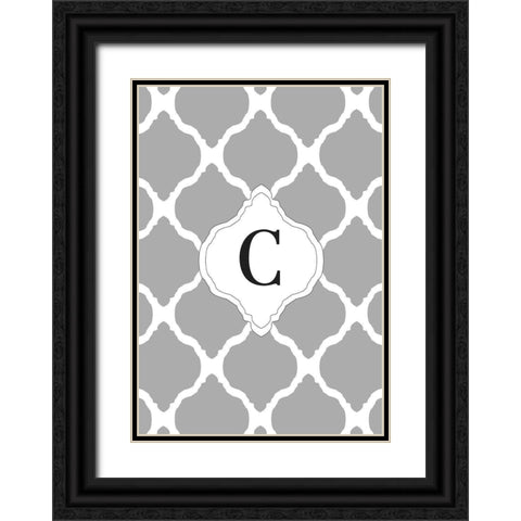 C Black Ornate Wood Framed Art Print with Double Matting by Art Licensing Studio