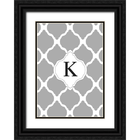 K Black Ornate Wood Framed Art Print with Double Matting by Art Licensing Studio