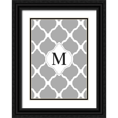 M Black Ornate Wood Framed Art Print with Double Matting by Art Licensing Studio