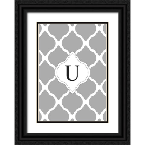 U Black Ornate Wood Framed Art Print with Double Matting by Art Licensing Studio
