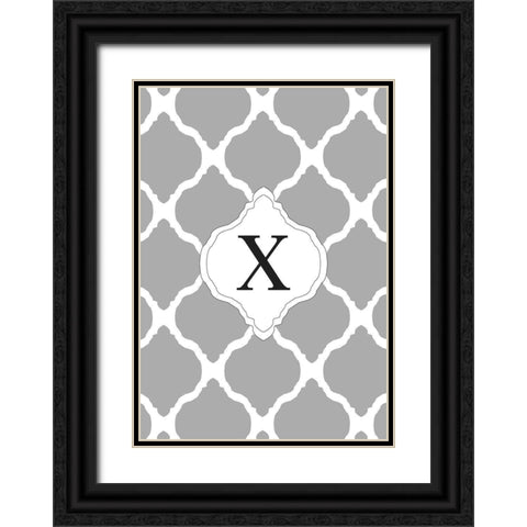X Black Ornate Wood Framed Art Print with Double Matting by Art Licensing Studio