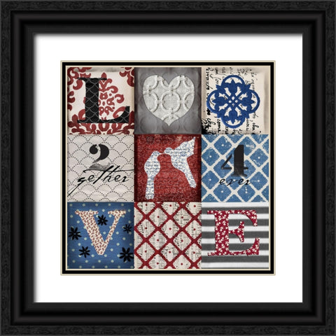 9 Love RWB Black Ornate Wood Framed Art Print with Double Matting by Art Licensing Studio
