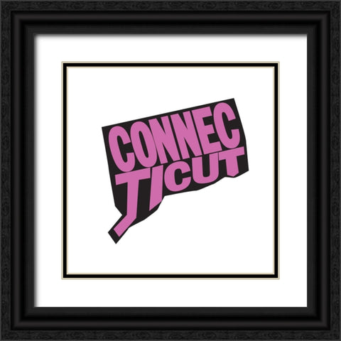 Connecticut Black Ornate Wood Framed Art Print with Double Matting by Art Licensing Studio