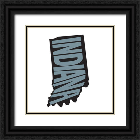Indiana Black Ornate Wood Framed Art Print with Double Matting by Art Licensing Studio