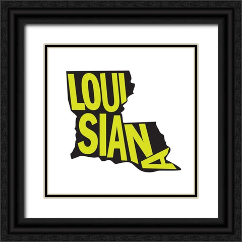 Louisiana Black Ornate Wood Framed Art Print with Double Matting by Art Licensing Studio