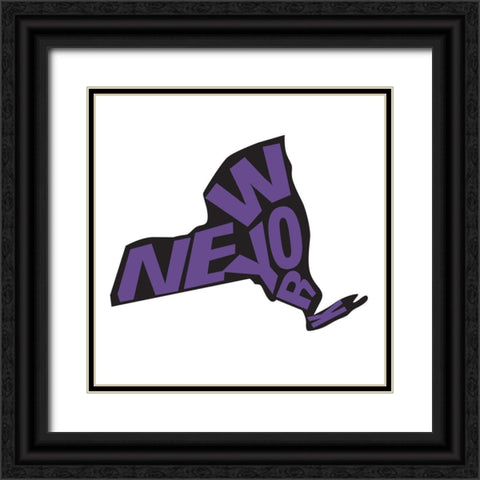 New York Black Ornate Wood Framed Art Print with Double Matting by Art Licensing Studio