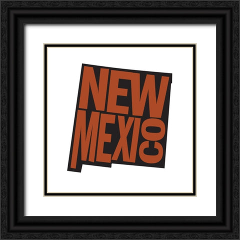 New Mexico Black Ornate Wood Framed Art Print with Double Matting by Art Licensing Studio