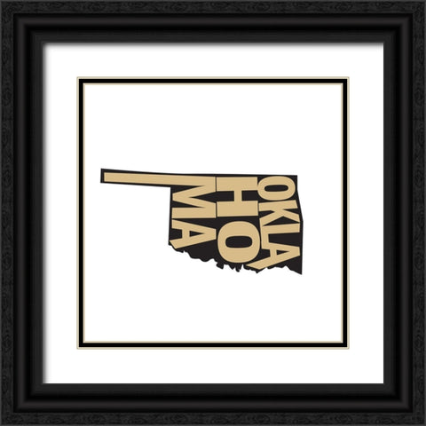 Oklahoma Black Ornate Wood Framed Art Print with Double Matting by Art Licensing Studio