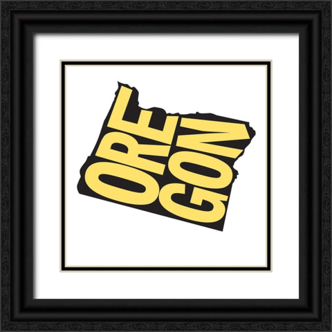Oregon Black Ornate Wood Framed Art Print with Double Matting by Art Licensing Studio