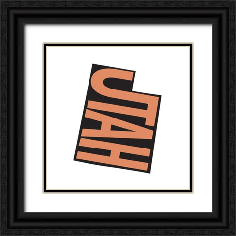 Utah Black Ornate Wood Framed Art Print with Double Matting by Art Licensing Studio