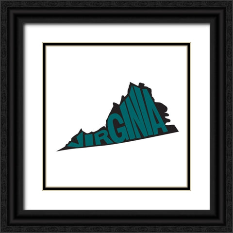 Virginia Black Ornate Wood Framed Art Print with Double Matting by Art Licensing Studio