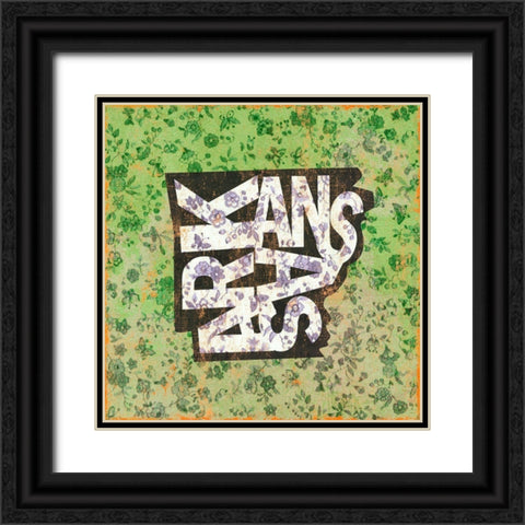 Arkansas Black Ornate Wood Framed Art Print with Double Matting by Art Licensing Studio