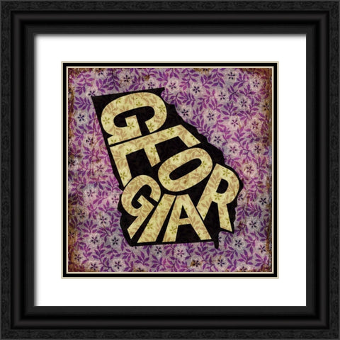 Georgia Black Ornate Wood Framed Art Print with Double Matting by Art Licensing Studio