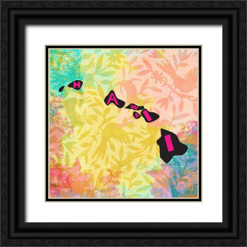 Hawaii Black Ornate Wood Framed Art Print with Double Matting by Art Licensing Studio