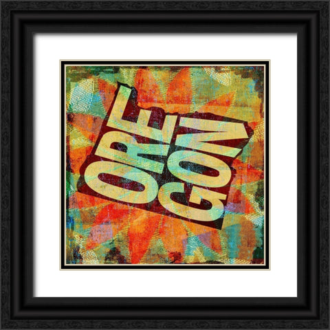 Oregon Black Ornate Wood Framed Art Print with Double Matting by Art Licensing Studio