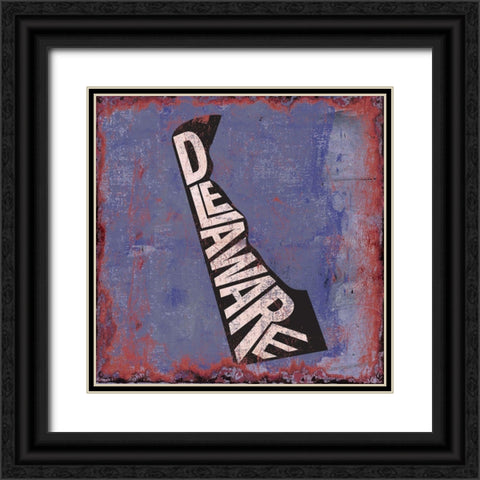 Delaware Black Ornate Wood Framed Art Print with Double Matting by Art Licensing Studio