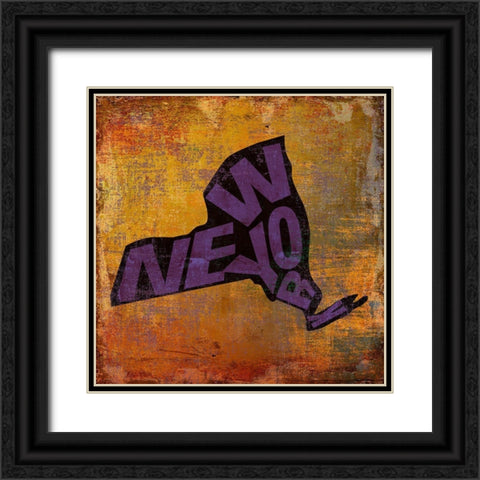 New York Black Ornate Wood Framed Art Print with Double Matting by Art Licensing Studio