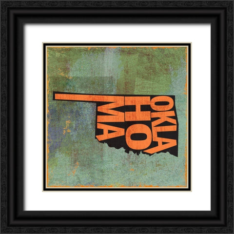 Oklahoma Black Ornate Wood Framed Art Print with Double Matting by Art Licensing Studio