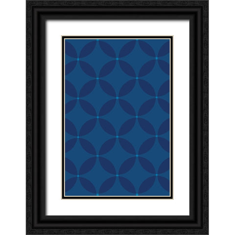 Cool Blue 4 Black Ornate Wood Framed Art Print with Double Matting by Art Licensing Studio