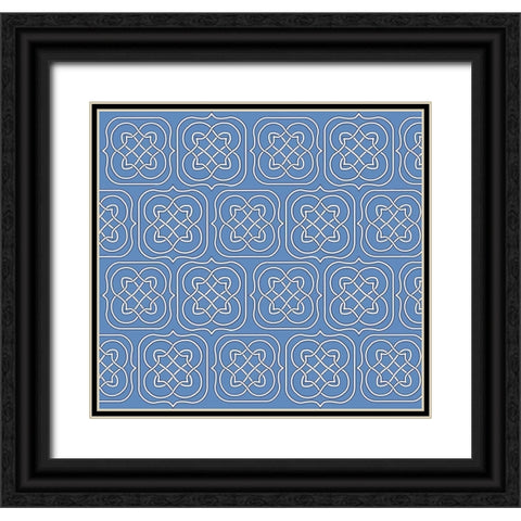 Cool Blue 5 Black Ornate Wood Framed Art Print with Double Matting by Art Licensing Studio