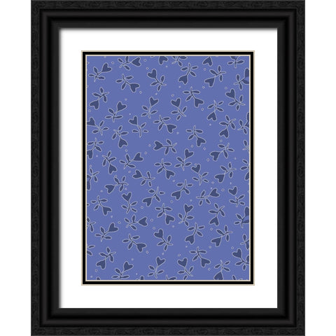 Cool Blue 8 Black Ornate Wood Framed Art Print with Double Matting by Art Licensing Studio