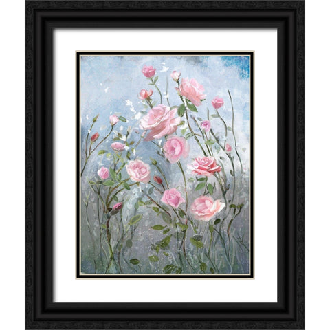 Blissful Meadow Black Ornate Wood Framed Art Print with Double Matting by Art Licensing Studio