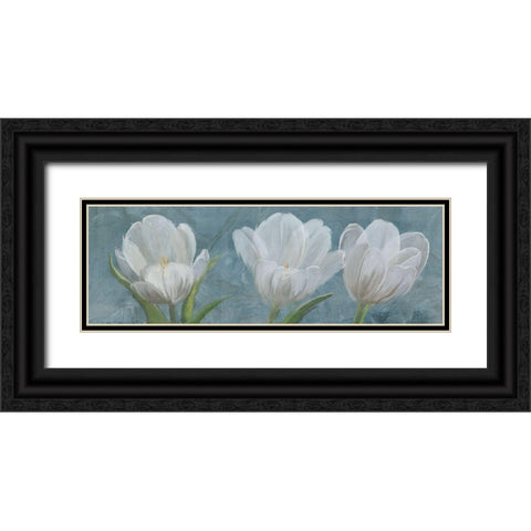 Tulip Triolet 2 Black Ornate Wood Framed Art Print with Double Matting by Art Licensing Studio