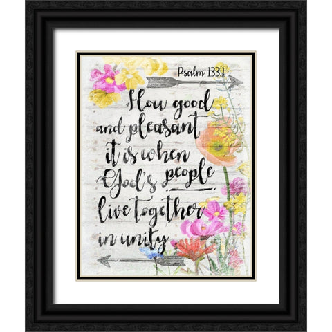Wood Psalm II Black Ornate Wood Framed Art Print with Double Matting by Art Licensing Studio